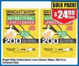 Chemist Warehouse Bright wipe antibacterial lens cleaner wipes offer