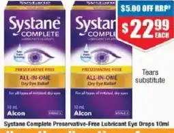 Chemist Warehouse Systane complete preservative-free lubricant eye drops offer