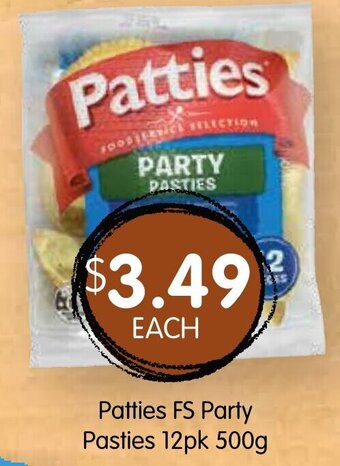 Spudshed Patties FS Party Pasties 12PK 500g offer