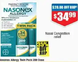 Chemist Warehouse Nasonex allergy twin pack offer