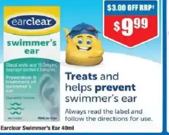 Chemist Warehouse Earclear Swimmer's Ear offer