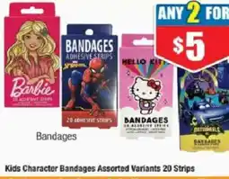 Chemist Warehouse Kids character bandages assorted variants offer