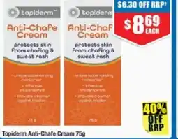 Chemist Warehouse Topiderm anti-chafe cream offer