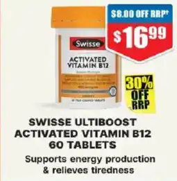 Chemist Warehouse Swisse ultiboost activated vitamin b12 offer