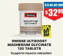 Chemist Warehouse Swisse ultiboost magnesium glycinate offer