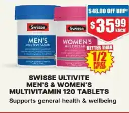 Chemist Warehouse Swisse ultivite men's & women's multivitamin offer