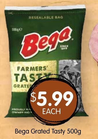 Spudshed Bega Grated Tasty 500g offer