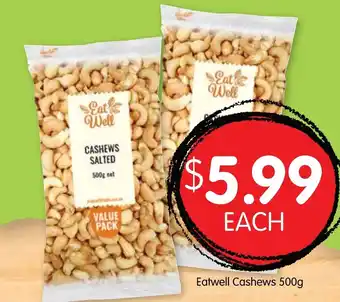 Spudshed Eatwell Cashews 500g offer