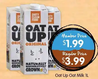 Spudshed Oat Up Oat Milk 1L Regular Price offer