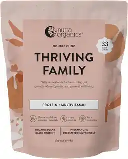 healthylife Nutra Organics Thriving Family Protein Double Choc offer