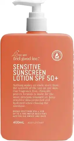 healthylife We Are Feel Good INC Sensitive Sunscreen Lotion SPF50 offer