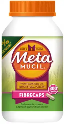 healthylife Metamucil Fibre Supplement 300 Fibrecaps offer