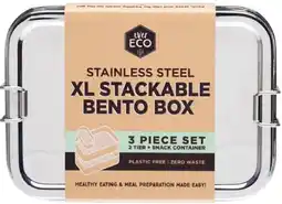 healthylife Ever Eco Stainless Steel XL Stackable Bento Box 2 Tier + Mini Snack Container offer