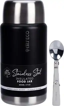 healthylife Ever Eco Insulated Stainless Steel Food Jar Onyx offer