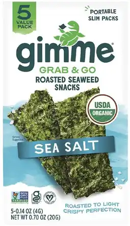 healthylife Gimme Organic Seaweed Snacks Grab & Go Sea Salt offer