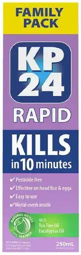 healthylife KP24 Rapid 10 Minute Head Lice Solution with Comb offer