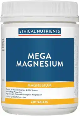 healthylife Ethical Nutrients Mega Magnesium 240 Tablets offer