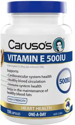 healthylife Carusos Vitamin E 500IU 150 Capsules offer