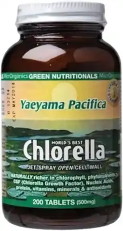 healthylife Green Nutritionals Yaeyama Pacifica Chlorella 200 Tablets offer