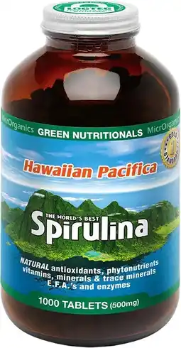 healthylife Green Nutritionals Hawaiian Pacifica Spirulina 1000 Tablets offer