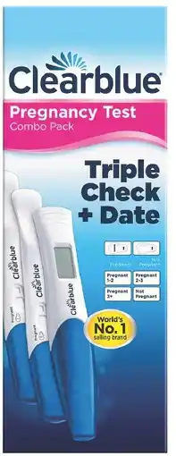 healthylife Clearblue Triple Check + Date Pregnancy Test offer