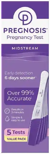 healthylife Pregnosis Midstream Early Detection Pregnancy Test offer