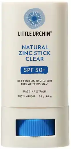 healthylife Little Urchin Natural Zinc Stick Clear SPF50+ offer