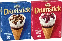 IGA Peters Drumstick 4 Pack or Mini 6 Pack Selected Varieties offer