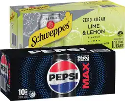 IGA Pepsi, Solo or Schweppes Infused Natural Mineral Water 10x375mL Selected Varieties offer
