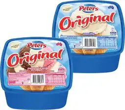 IGA Peters Original Ice Cream Selected Varieties offer