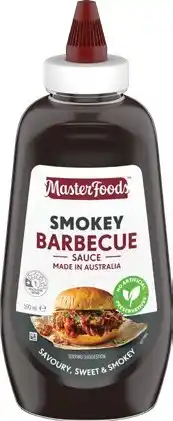 IGA MasterFoods Tomato, Barbecue Squeezy Sauce 500mL or No Rules Sauce 250mL Selected Varieties offer