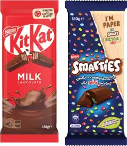 IGA Nestlé Chocolate Block 118‑180g Selected Varieties offer