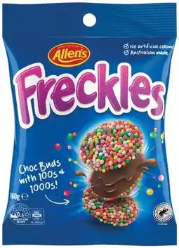 IGA Allen’s Freckles, Jaffas or Nestlé Smarties Share Pack 160g offer