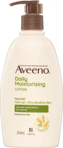 IGA Aveeno Fragrance Free or Stress Relief Moisturising Lotion 354mL offer