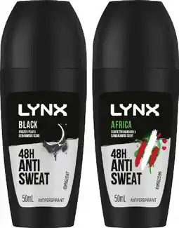 IGA Lynx Antiperspirant Roll‑On Selected Varieties offer