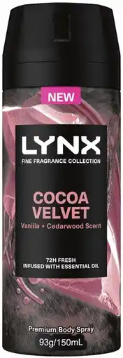 IGA Lynx Fine Fragrance Collection Premium Body Spray Selected Varieties offer