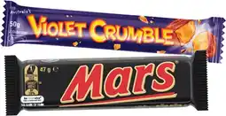 IGA Mars Medium Bars 44‑56g, M&M’s 35‑49g or Violet Crumble 50g Selected Varieties offer