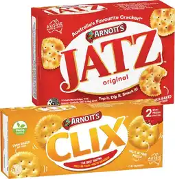 IGA Arnott’s Jatz 225g or Clix 250g Selected Varieties offer