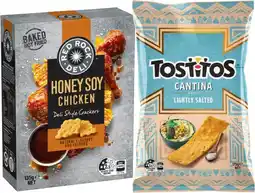 IGA Tostitos Tortilla Chips 175 or Red Rock Deli Style Crackers 135g Selected Varieties offer