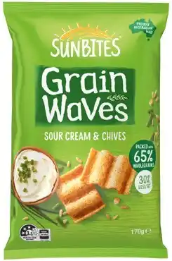 IGA Sunbites Grain Waves Chips 170g or PopCorners 130g Selected Varieties offer