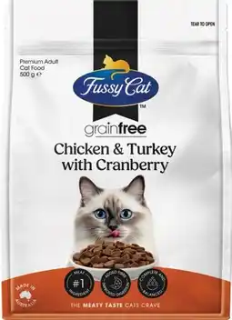 IGA Fussy Cat Grain Free Dry Cat Food Selected Varieties offer