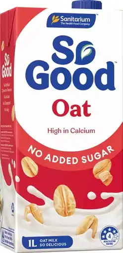 IGA Sanitarium So Good Oat Milk Selected Varieties offer