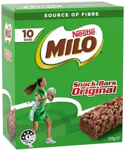 IGA Nestlé Milo Snack Bars Selected Varieties offer