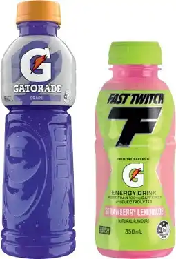 IGA Gatorade, G‑Active Electrolytes Water 600mL or Fast Twitch 350mL Selected Varieties offer