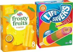 IGA Life Savers Ice Block, Peters Frosty Fruits 8 Pack or Fruit Stack 6 Pack Selected Varieties offer