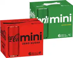 IGA Coca‑Cola Mini, Mount Franklin or Deep Spring 6x250mL Selected Varieties offer