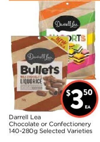 Foodworks Darrell Lea Chocolate or Confectionery 140-280g offer