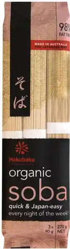 IGA Hakubaku Organic Soba offer