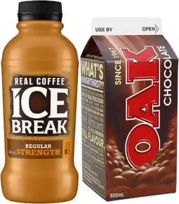 IGA Ice Break Real Coffee 500mL or Oak Flavoured Milk 600mL Selected Varieties offer