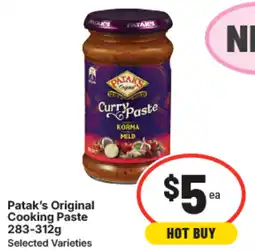 IGA Patak's Original Cooking Paste offer